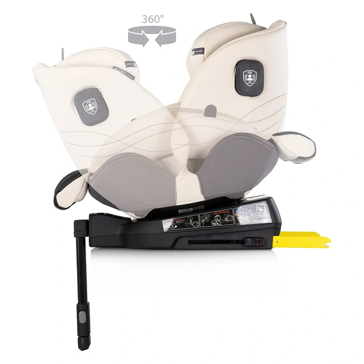Scaun auto Chipolino Premium I-Size 40-150 cm cu sistem Isofix, Biscotta - Bej 12 ani [7]