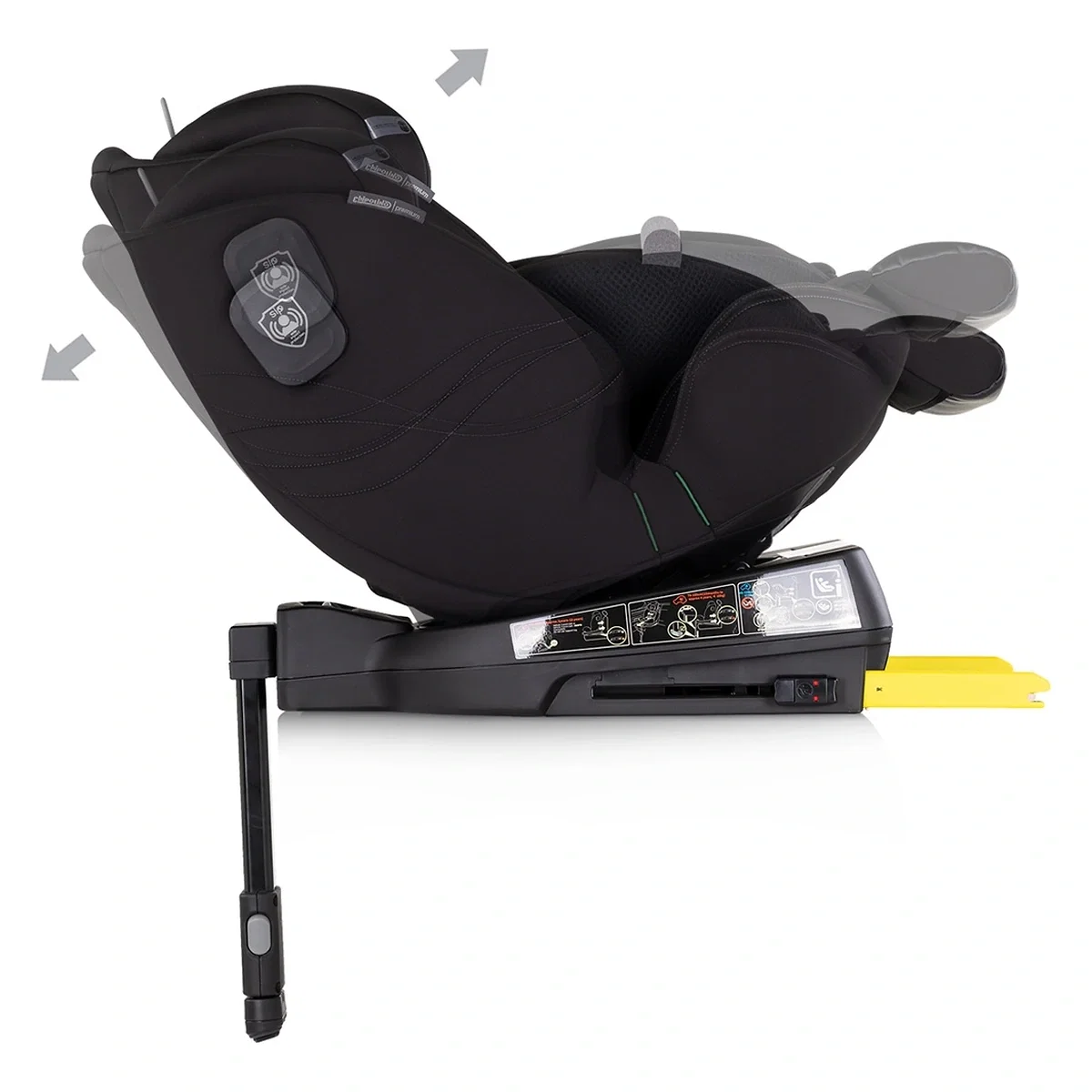 Scaun auto Chipolino Premium I-Size 40-150 cm cu sistem Isofix, Blackberry - Negru 12 ani [8]
