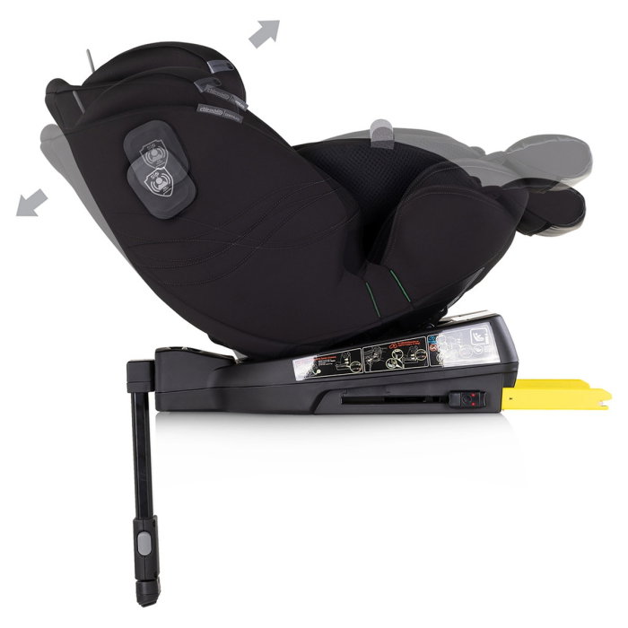 Scaun auto Chipolino Premium I-Size 40-150 cm cu sistem Isofix, Blackberry - Negru 12 ani [8]