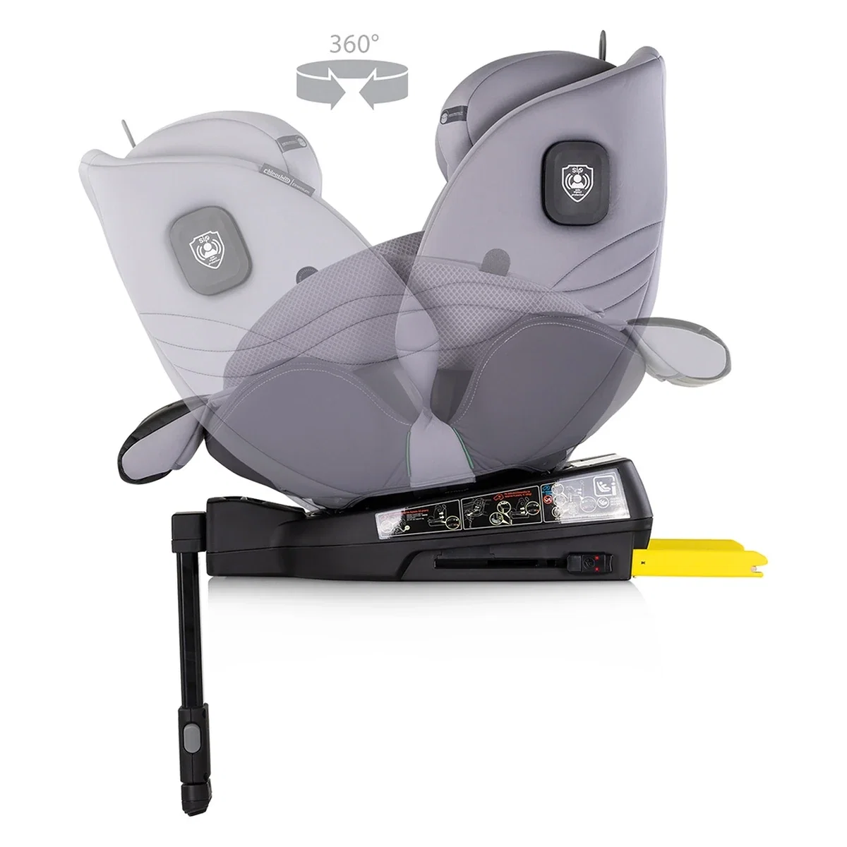 Scaun auto Chipolino Premium I-Size 40-150 cm cu sistem Isofix, Cloud - Gri 12 ani [7]