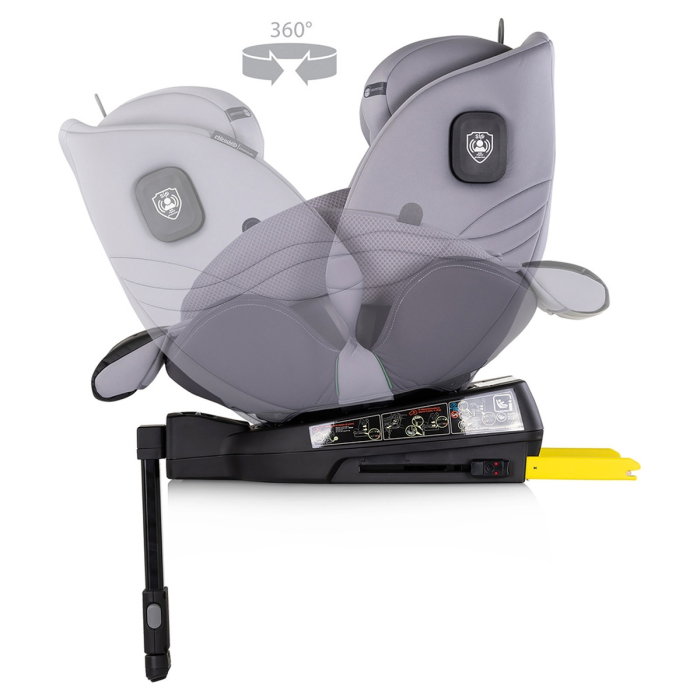 Scaun auto Chipolino Premium I-Size 40-150 cm cu sistem Isofix, Cloud - Gri 12 ani [7]
