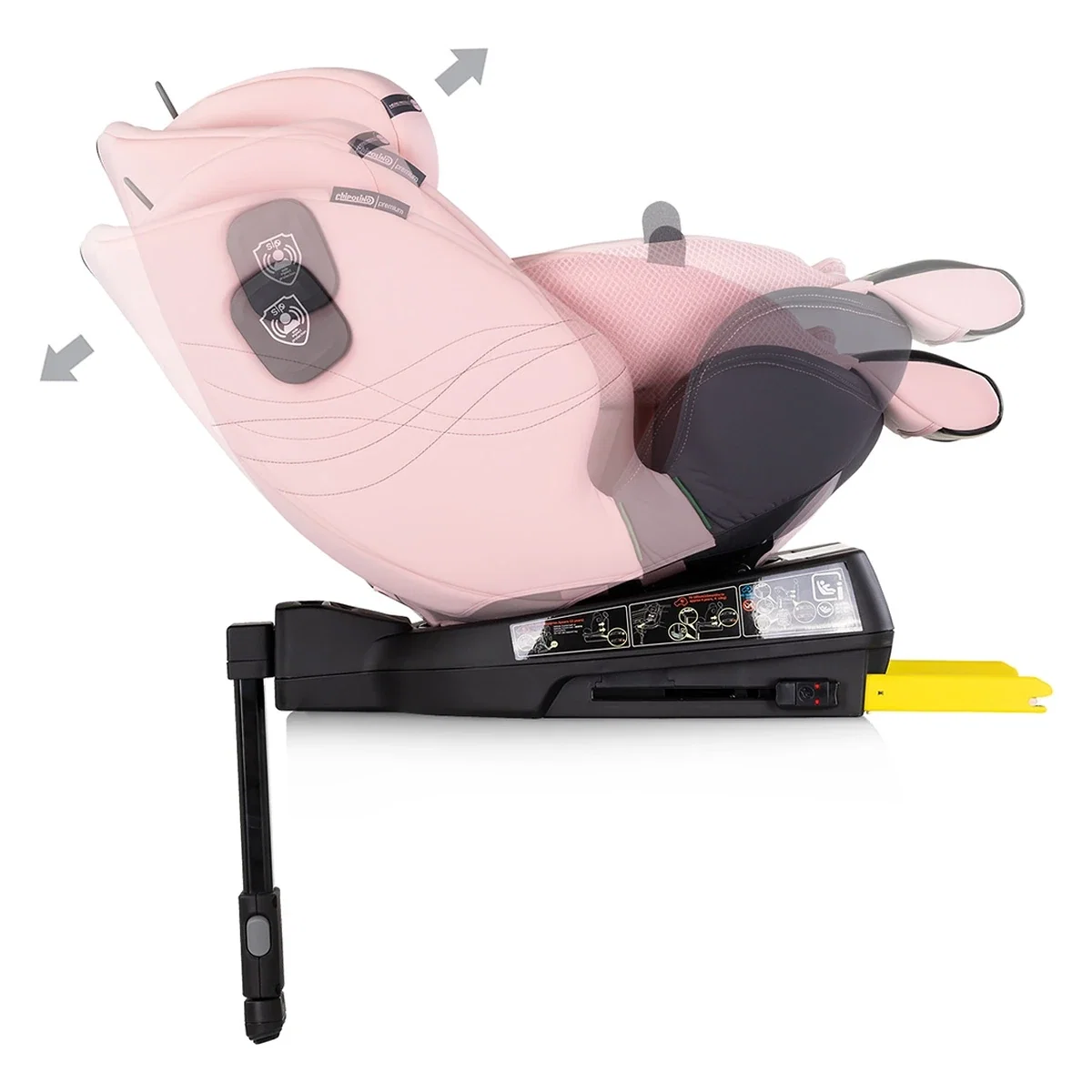 Scaun auto Chipolino Premium I-Size 40-150 cm cu sistem Isofix, Pink marshmallow - Roz 12 ani [8]