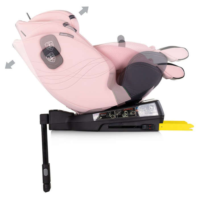 Scaun auto Chipolino Premium I-Size 40-150 cm cu sistem Isofix, Pink marshmallow - Roz 12 ani [8]