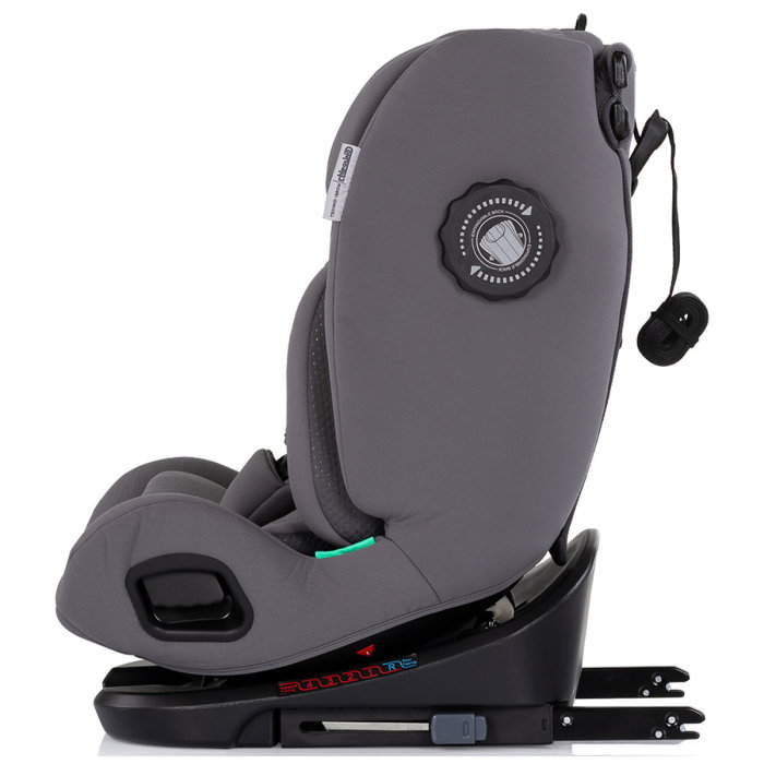 Scaun auto Chipolino Techno iGrow I-Size 40-150 cm, cu sistem Isofix si sezut rotativ, Charcoal [5]
