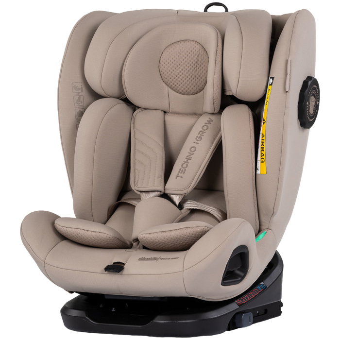 Scaun auto Chipolino Techno iGrow I-Size 40-150 cm, cu sistem Isofix si sezut rotativ, Latte [1]