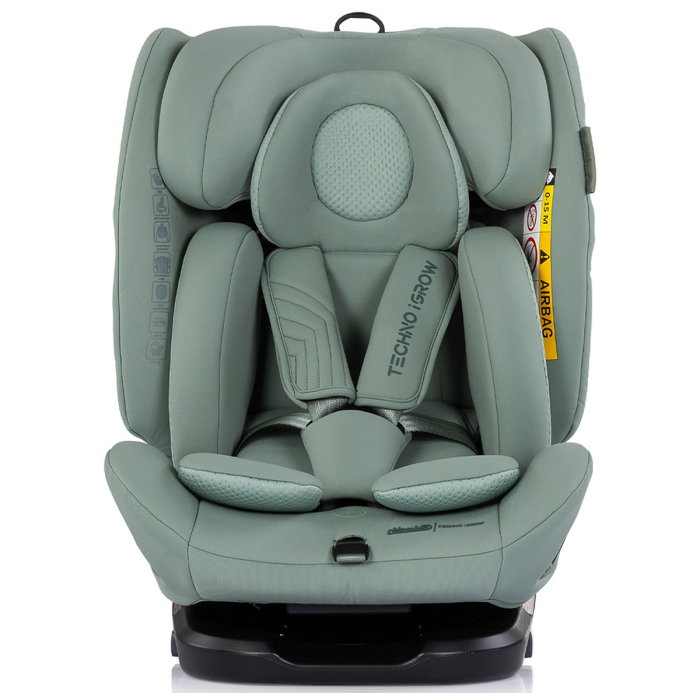 Scaun auto Chipolino Techno iGrow I-Size 40-150 cm, cu sistem Isofix si sezut rotativ, Matcha [2]