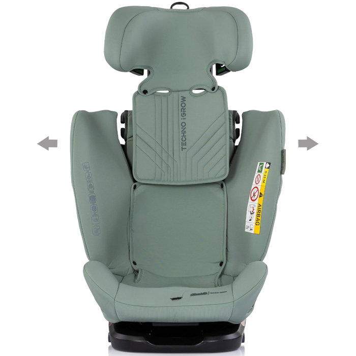 Scaun auto Chipolino Techno iGrow I-Size 40-150 cm, cu sistem Isofix si sezut rotativ, Matcha [4]