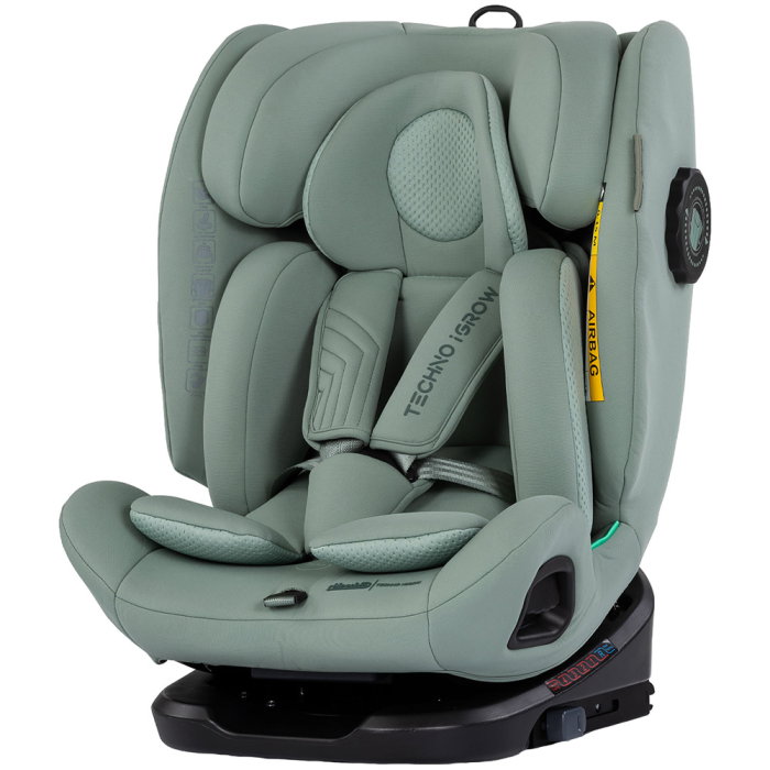 Scaun auto Chipolino Techno iGrow I-Size 40-150 cm, cu sistem Isofix si sezut rotativ, Matcha [1]