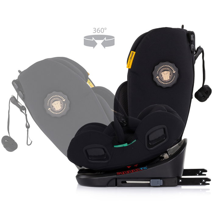 Scaun auto Chipolino Techno iGrow I-Size 40-150 cm, cu sistem Isofix si sezut rotativ, Noir [8]