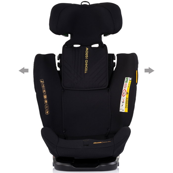 Scaun auto Chipolino Techno iGrow I-Size 40-150 cm, cu sistem Isofix si sezut rotativ, Noir [4]
