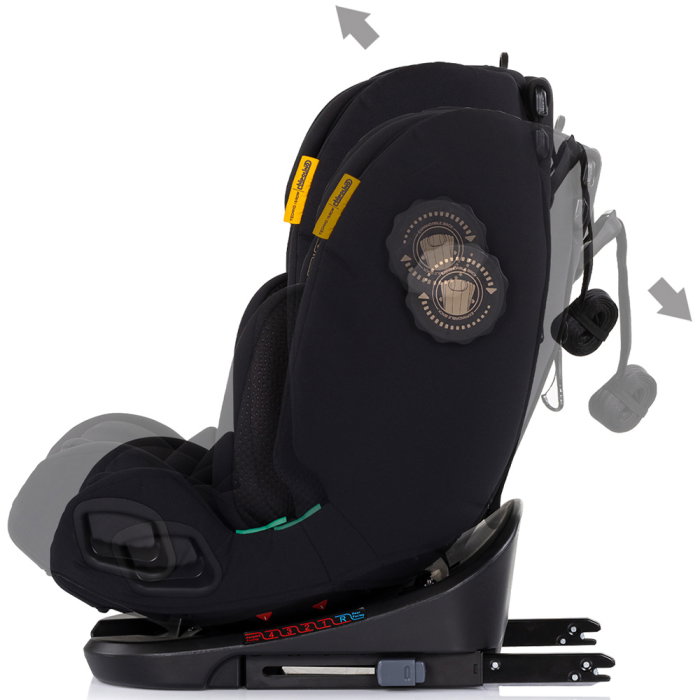 Scaun auto Chipolino Techno iGrow I-Size 40-150 cm, cu sistem Isofix si sezut rotativ, Noir [6]