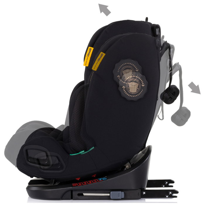 Scaun auto Chipolino Techno iGrow I-Size 40-150 cm, cu sistem Isofix si sezut rotativ, Noir [6]