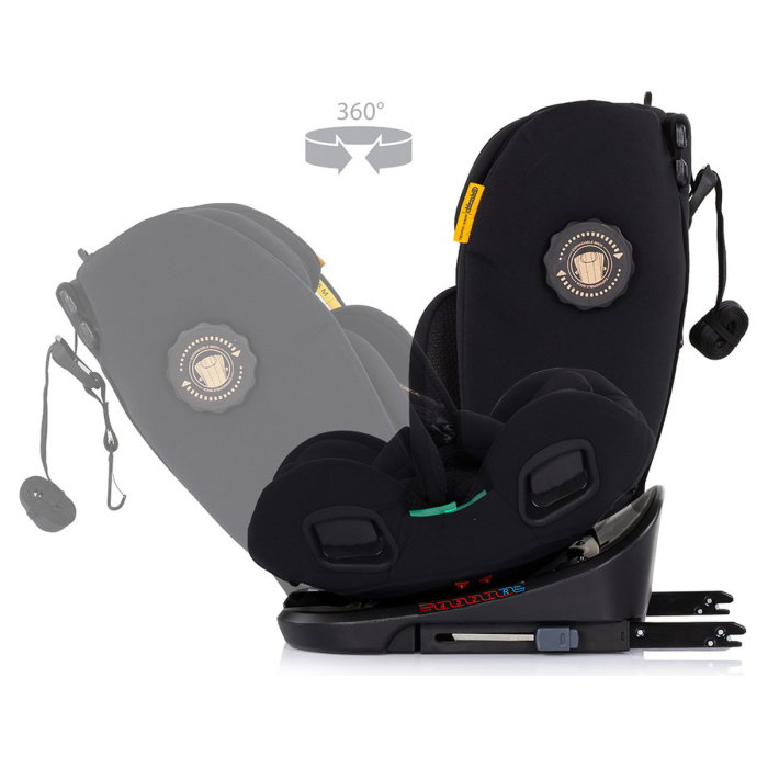 Scaun auto Chipolino Techno iGrow I-Size 40-150 cm, cu sistem Isofix si sezut rotativ, Noir [8]