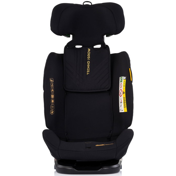 Scaun auto Chipolino Techno iGrow I-Size 40-150 cm, cu sistem Isofix si sezut rotativ, Noir [3]