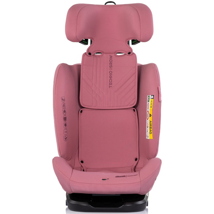 Scaun auto Chipolino Techno iGrow I-Size 40-150 cm, cu sistem Isofix si sezut rotativ, Powder pink [3]