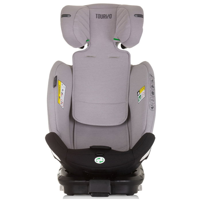 Scaun auto Chipolino Tourino I-Size 40-150 cm, sistem Isofix, Ash grey 12 ani [9]