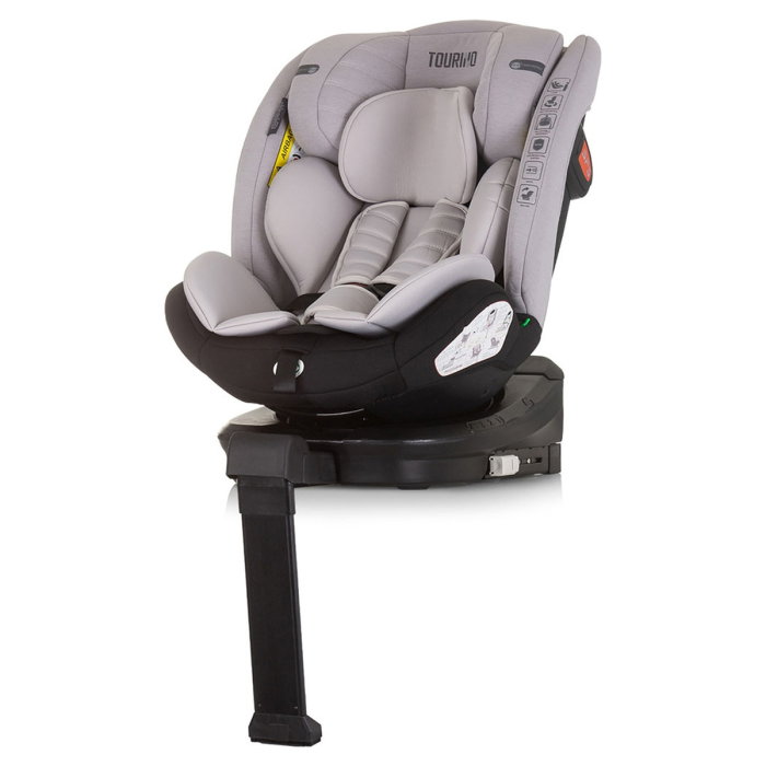 Scaun auto Chipolino Tourino I-Size 40-150 cm, sistem Isofix, Ash grey 12 ani [2]