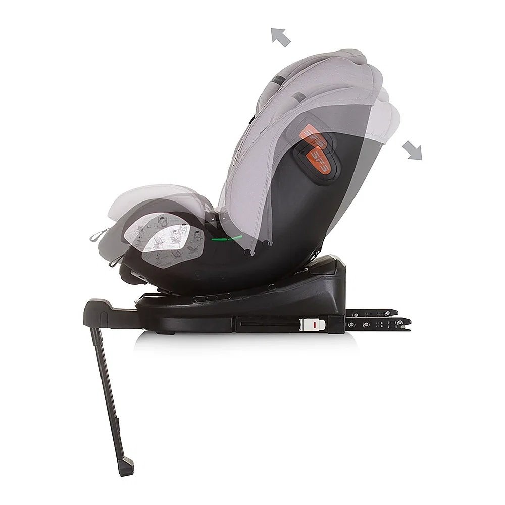 Scaun auto Chipolino Tourino I-Size 40-150 cm, sistem Isofix, Ash grey 12 ani [5]