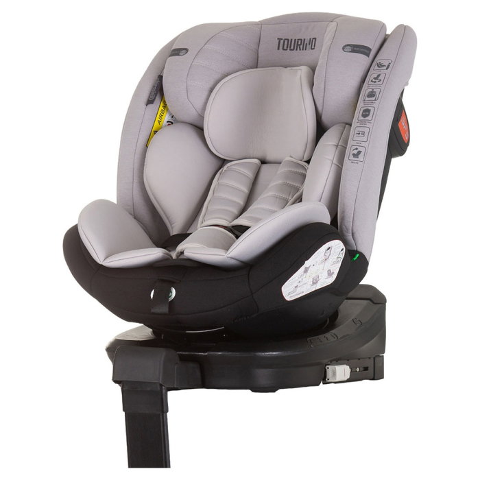 Scaun auto Chipolino Tourino I-Size 40-150 cm, sistem Isofix, Ash grey 12 ani [1]