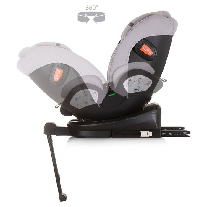 Scaun auto Chipolino Tourino I-Size 40-150 cm, sistem Isofix, Ash grey 12 ani [7]