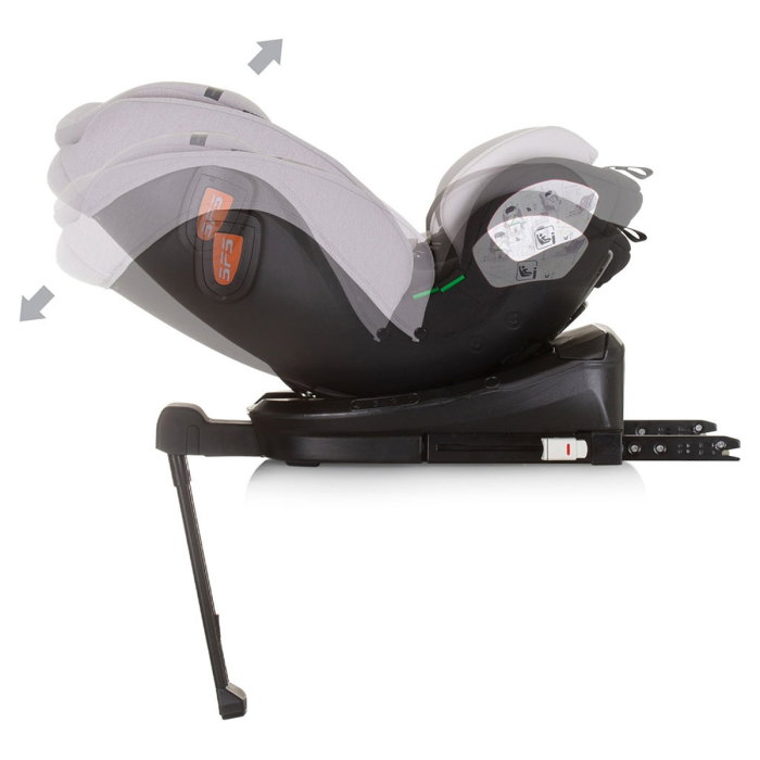 Scaun auto Chipolino Tourino I-Size 40-150 cm, sistem Isofix, Ash grey 12 ani [8]