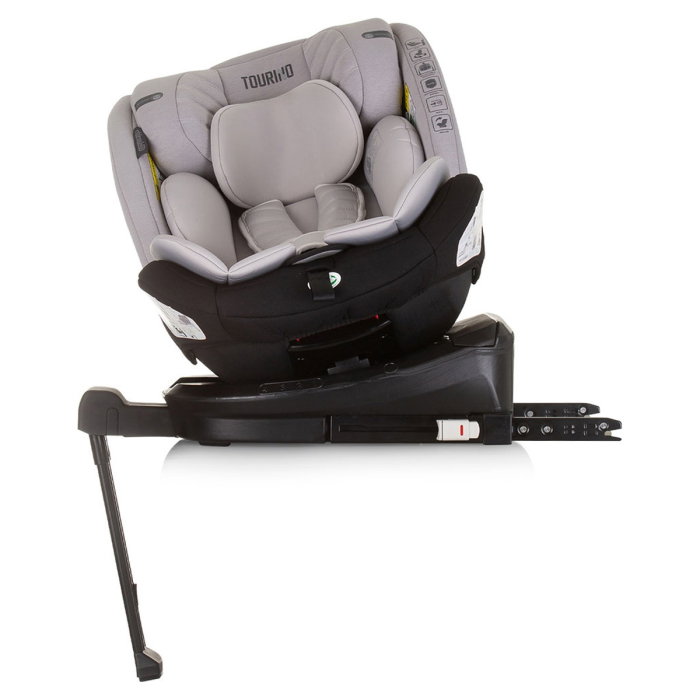 Scaun auto Chipolino Tourino I-Size 40-150 cm, sistem Isofix, Ash grey 12 ani [6]