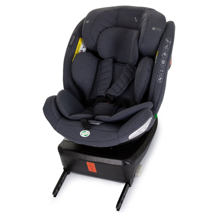 Scaun auto Chipolino Tourino I-Size 40-150 cm, sistem Isofix, Granite 12 ani [10]