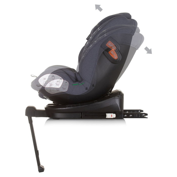 Scaun auto Chipolino Tourino I-Size 40-150 cm, sistem Isofix, Granite 12 ani [5]