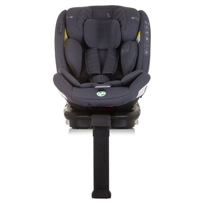 Scaun auto Chipolino Tourino I-Size 40-150 cm, sistem Isofix, Granite 12 ani [3]