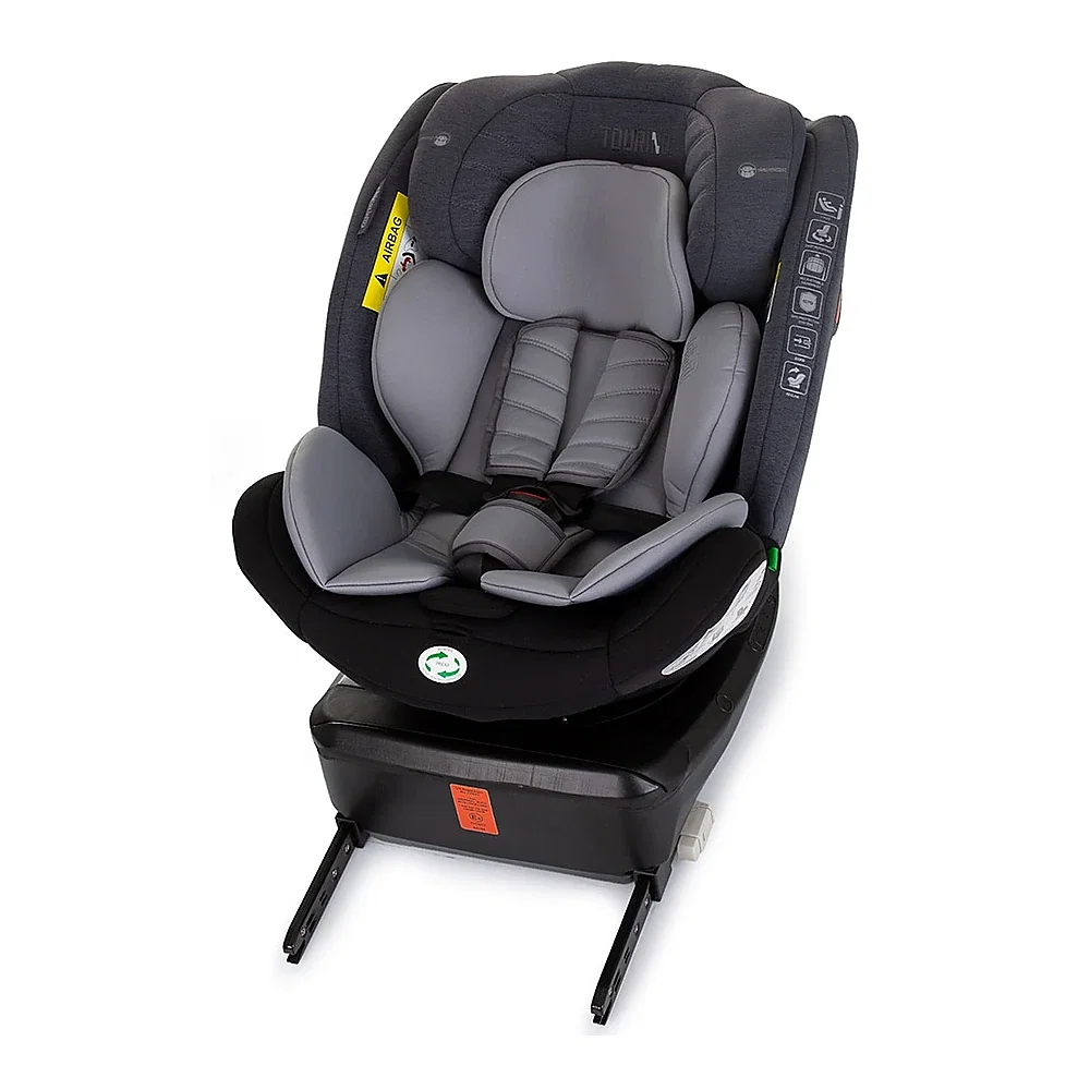 Scaun auto Chipolino Tourino I-Size 40-150 cm, sistem Isofix, Grey mix 12 ani [10]