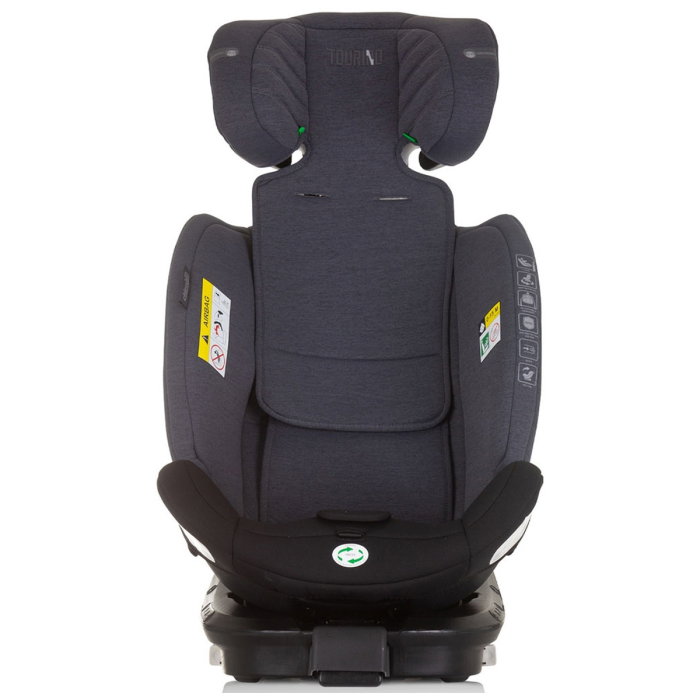 Scaun auto Chipolino Tourino I-Size 40-150 cm, sistem Isofix, Grey mix 12 ani [9]