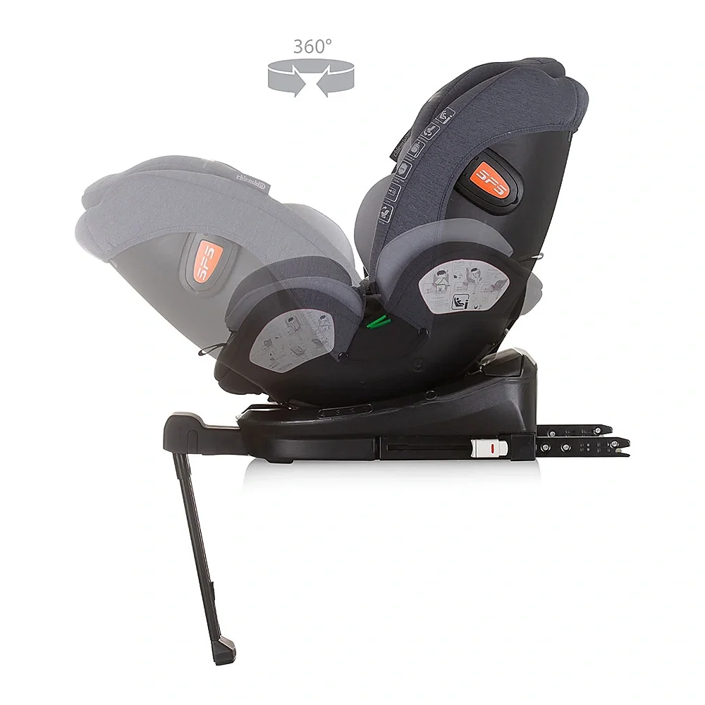 Scaun auto Chipolino Tourino I-Size 40-150 cm, sistem Isofix, Grey mix 12 ani [7]