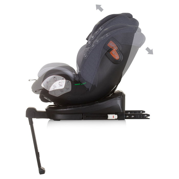 Scaun auto Chipolino Tourino I-Size 40-150 cm, sistem Isofix, Grey mix 12 ani [5]