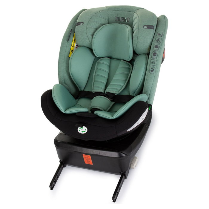 Scaun auto Chipolino Tourino I-Size 40-150 cm, sistem Isofix, Pastel green 12 ani [10]
