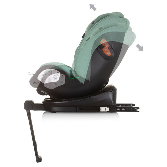 Scaun auto Chipolino Tourino I-Size 40-150 cm, sistem Isofix, Pastel green 12 ani [5]