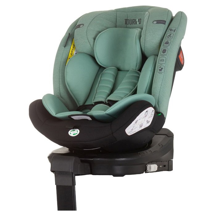 Scaun auto Chipolino Tourino I-Size 40-150 cm, sistem Isofix, Pastel green 12 ani [1]