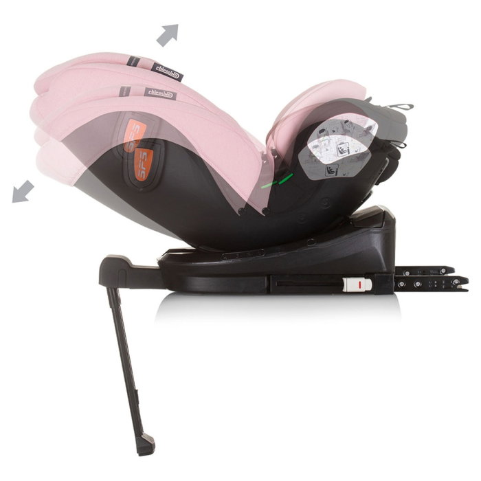 Scaun auto Chipolino Tourino I-Size 40-150 cm, sistem Isofix, Roz flamingo 12 ani [8]