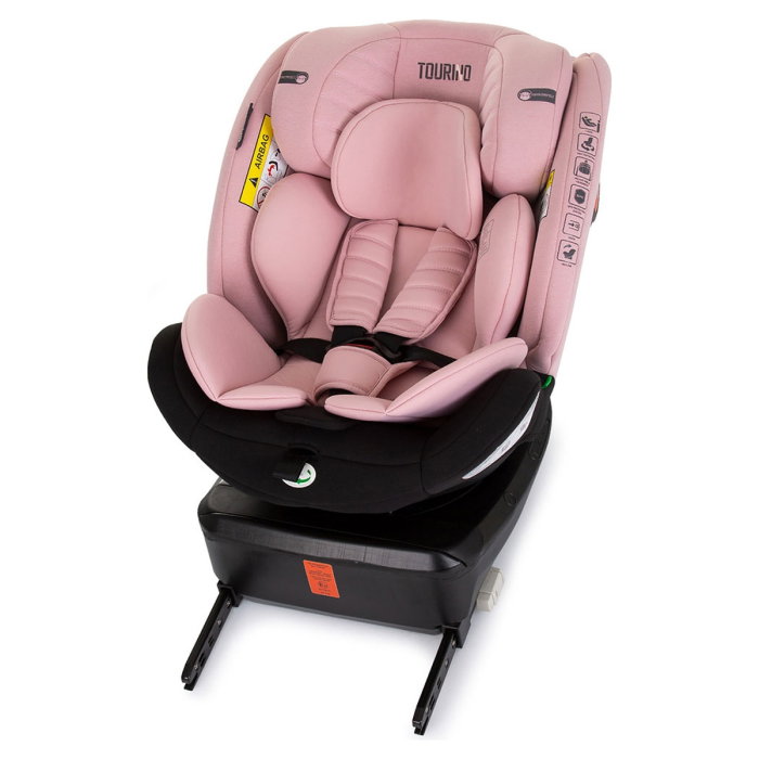 Scaun auto Chipolino Tourino I-Size 40-150 cm, sistem Isofix, Roz flamingo 12 ani [10]