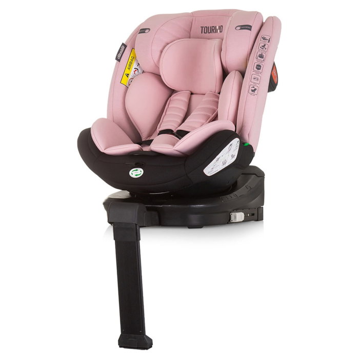 Scaun auto Chipolino Tourino I-Size 40-150 cm, sistem Isofix, Roz flamingo 12 ani [2]