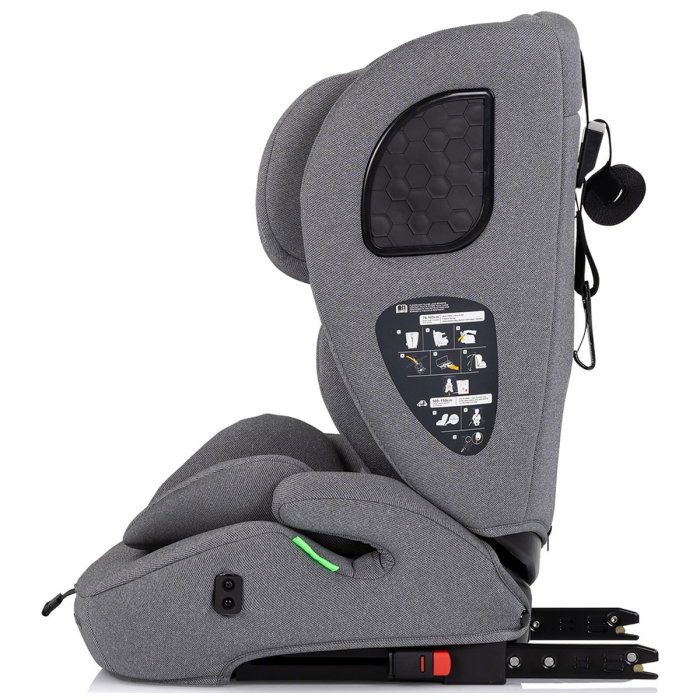 Scaun auto Chipolino Tycoon Iso I-Size 76-150 cm cu sistem Isofix, Cloud - Gri 15 luni [4]