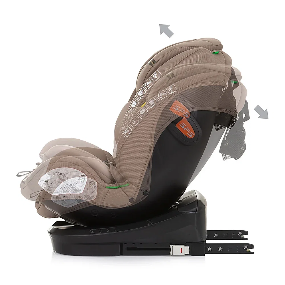Scaun auto Chipolino Volare I-Size 40-150 cm, sistem Isofix, Macadamia 12 ani [5]