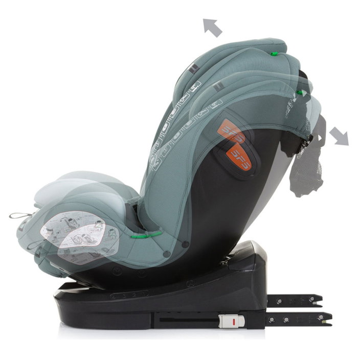 Scaun auto Chipolino Volare I-Size 40-150 cm, sistem Isofix, Pastel green 12 ani [5]