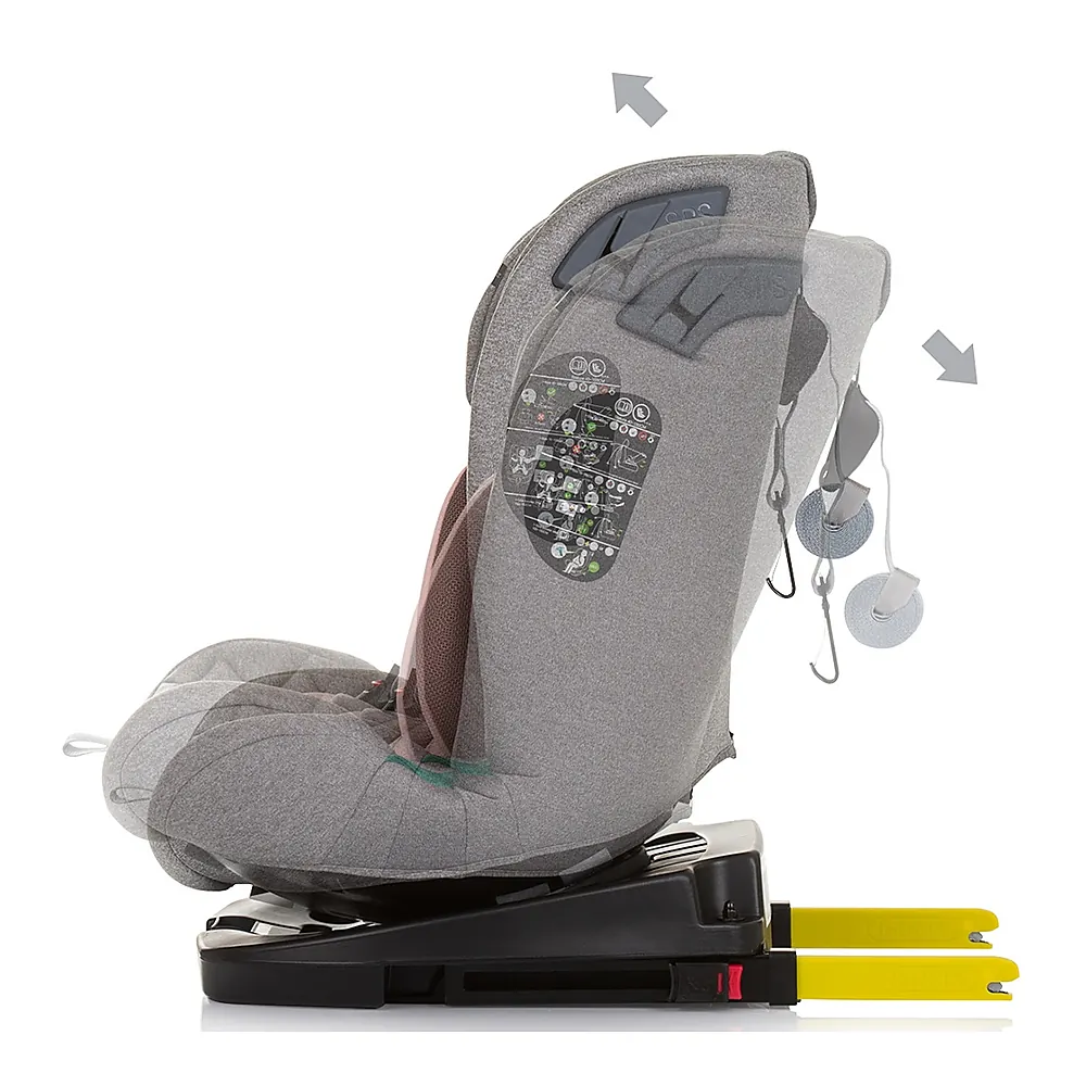 Scaun auto Chipolino X Factor I-Size 40-150 cm flamingo cu sistem Isofix 12 ani [5]