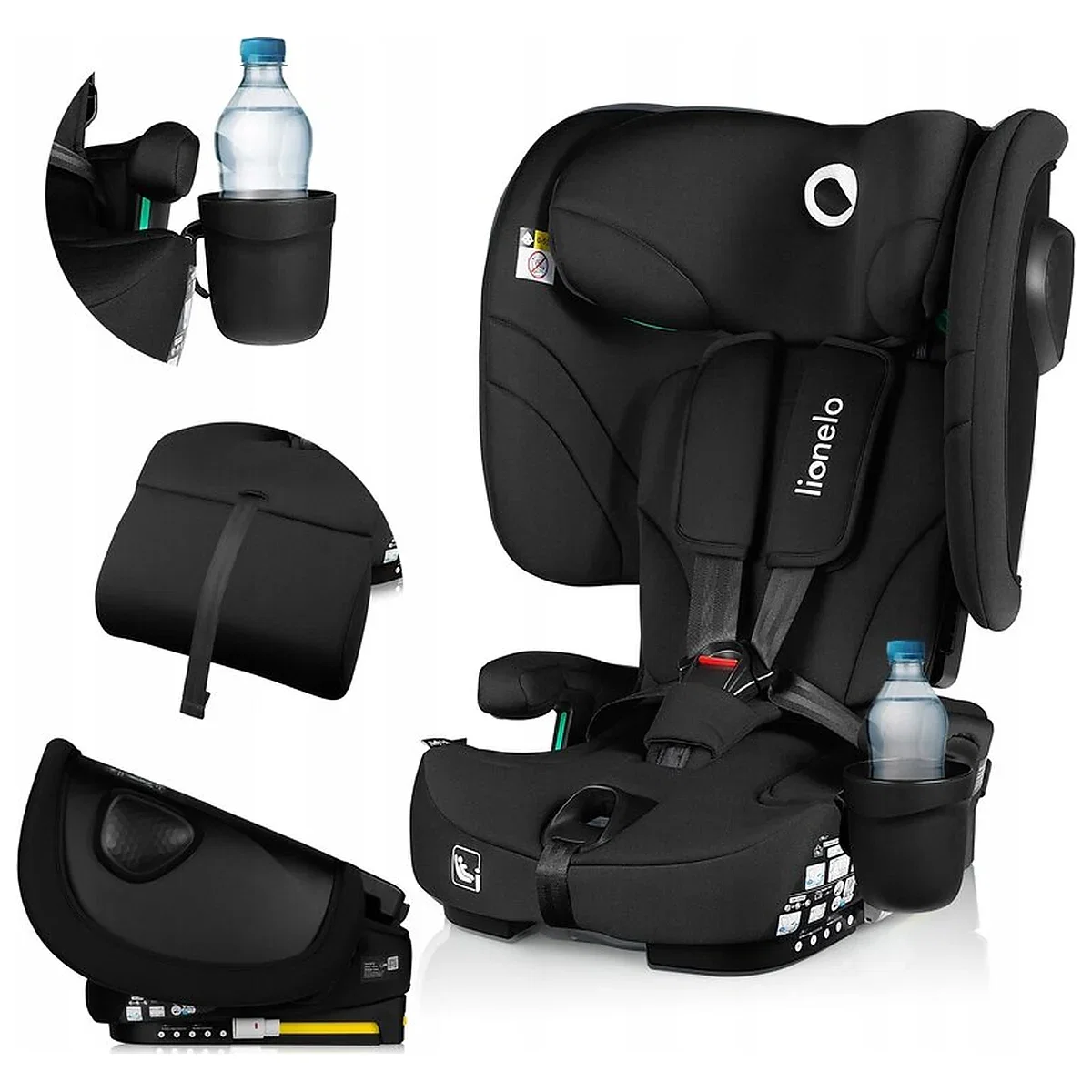 Scaun auto pliabil, Lionelo, Nelly, i-Size, 76- 150 cm, Tetiera reglabila in 15 pozitii, Spatar reglabil in 4 pozitii, [30]
