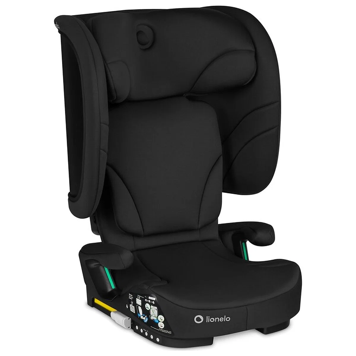 Scaun auto pliabil, Lionelo, Orin, i-Size, 100-150 cm, Isofix+Top Tether, Husa transport, Negru Carbon [1]