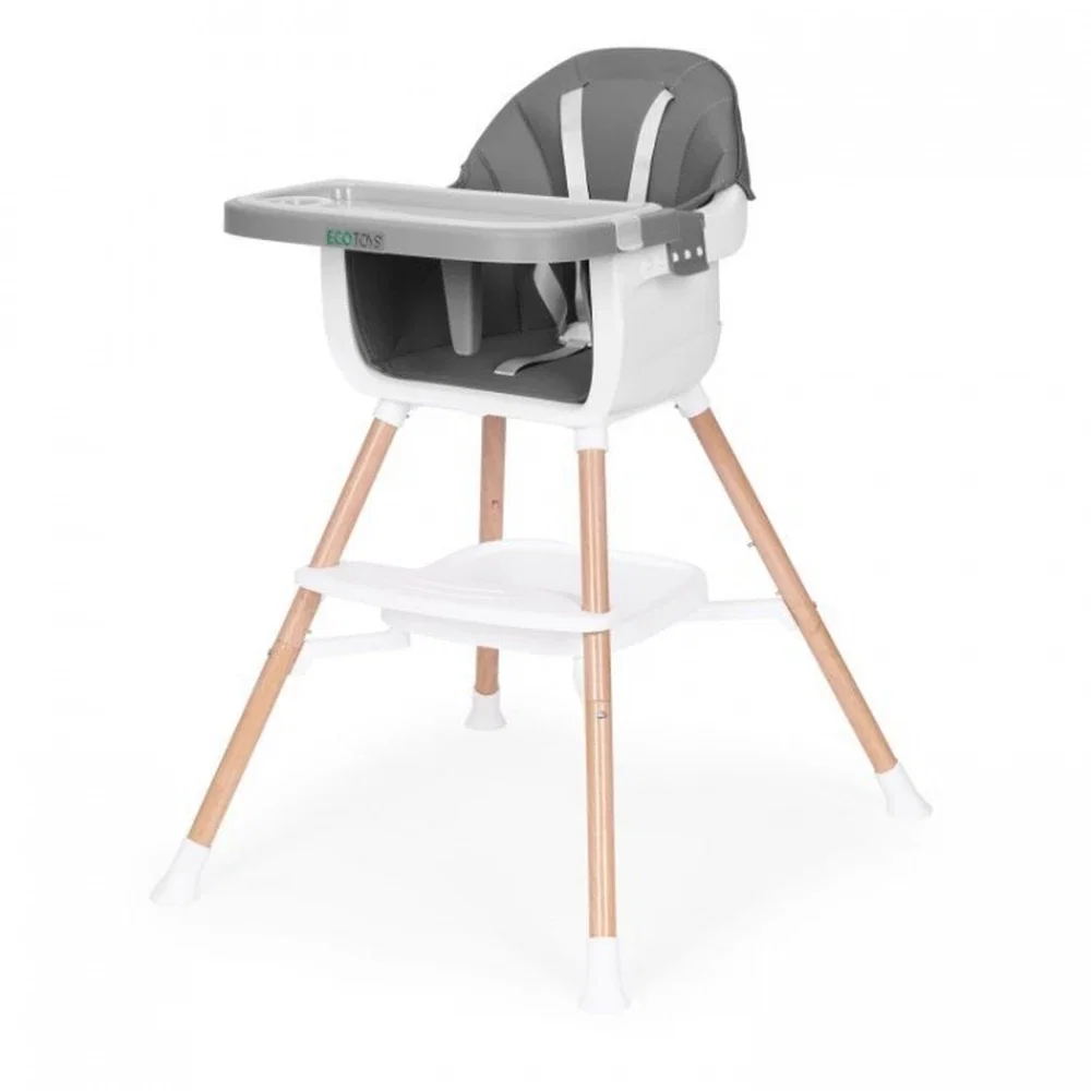 Scaun de masa 2 in 1 Ecotoys - Gri 36 luni [4]