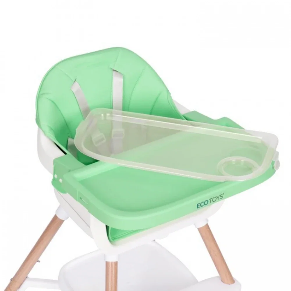 Scaun de masa 2 in 1 Ecotoys - Verde 36 luni [6]
