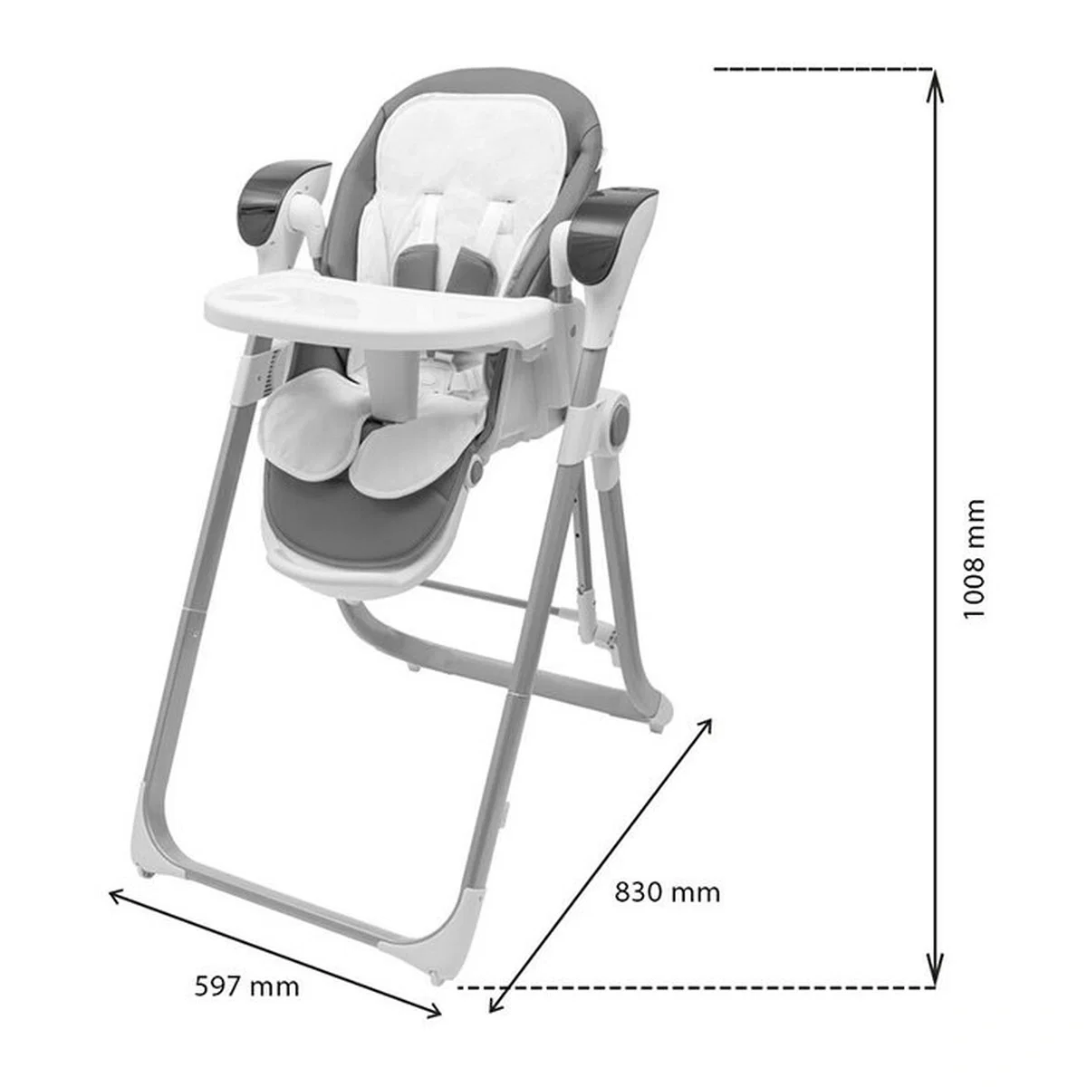 Scaun de masa 2 in 1, New Baby, Smart, leagan , telecomanda, 5 viteze de leganare, melodii si jucarii, 0-36 luni, Grey [12]