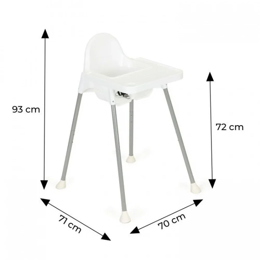 Scaun de masa 2 in 1 Ecotoys - Alb [3]