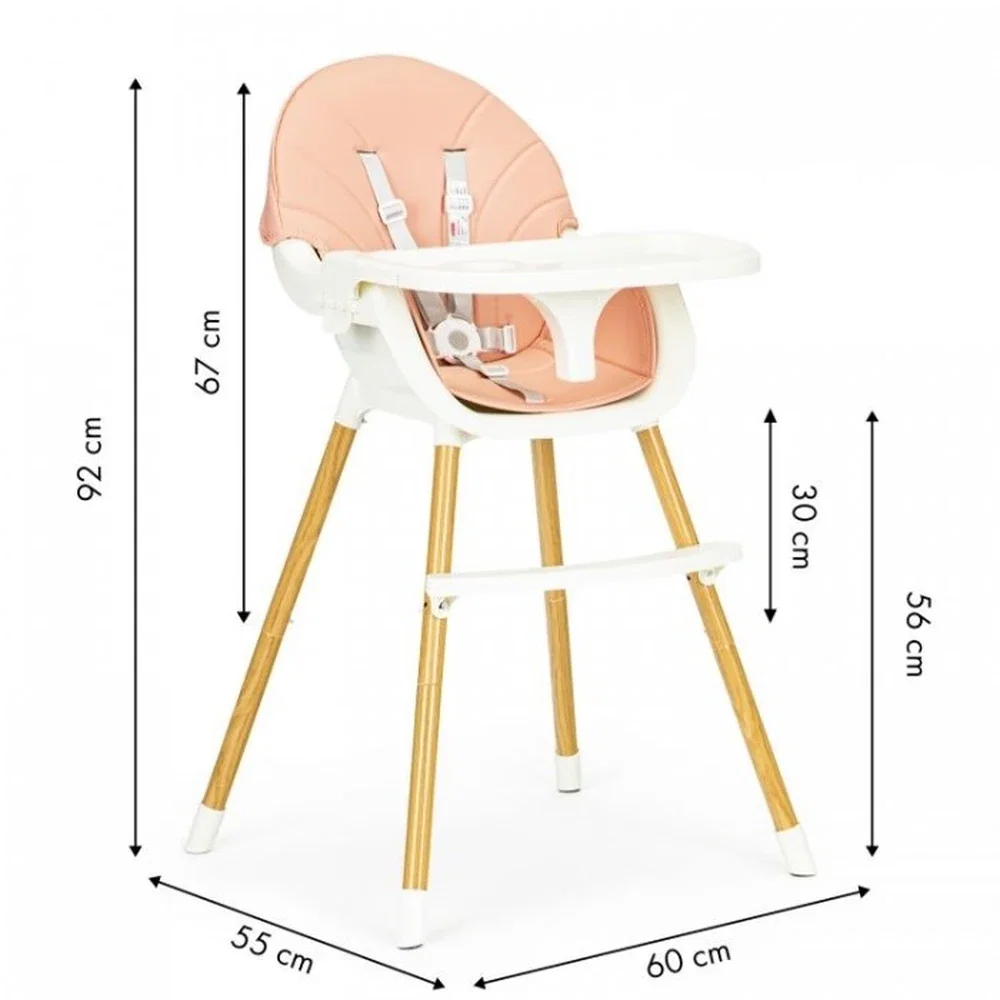 Scaun de masa 2 in 1 - Roz Ecotoys 6 luni+ [7]
